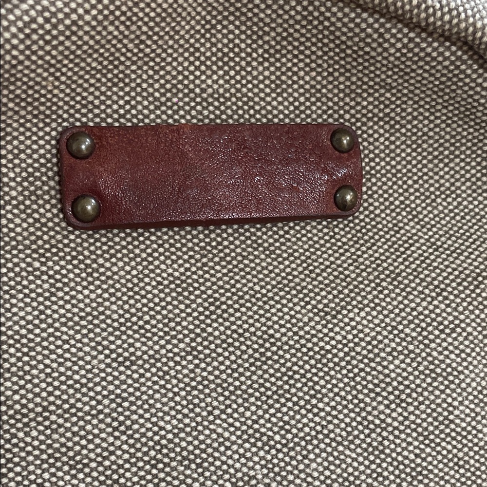 BOSCA Stylish Gray and Brown Men's Backpack - Picture 4 of 7